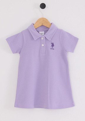 US POLO ASSN Mor Kız Bebek Basic Elbise
