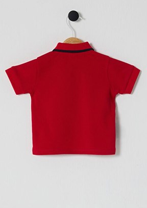 US POLO ASSN Kırmızı Erkek Bebek Kısa Kol T-Shirt