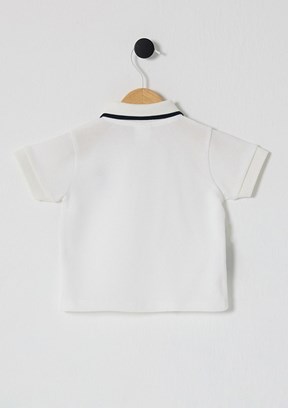 US POLO ASSN Beyaz Erkek Bebek Kısa Kol T-Shirt