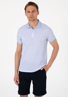 PİERRE CARDİN Mavi Erkek Slim T-Shirt