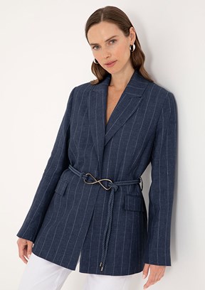 PIERRE CARDIN Lacivert Kadın Regular Ceket