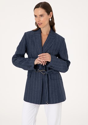 PIERRE CARDIN Lacivert Kadın Regular Ceket
