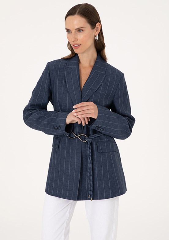 PIERRE CARDIN Lacivert Kadın Regular Ceket