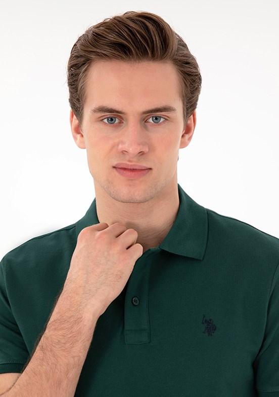 US POLO ASSN Yeşil Erkek Basic T-Shirt