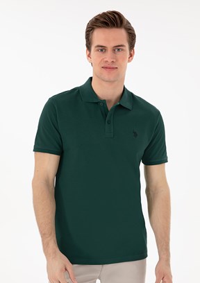 US POLO ASSN Yeşil Erkek Basic T-Shirt