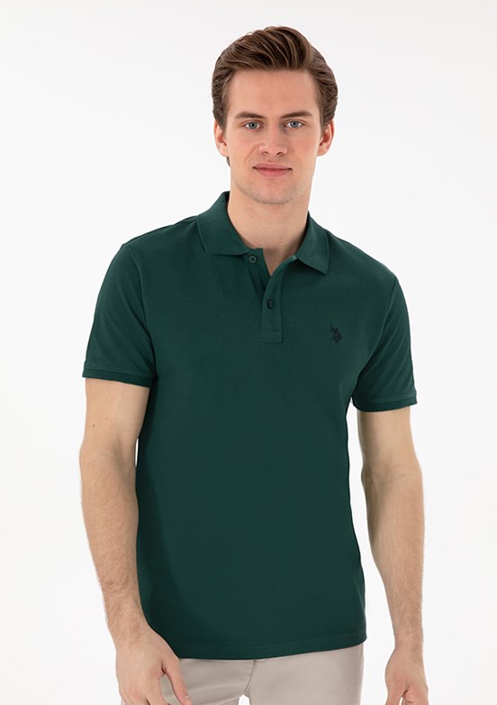US POLO ASSN Yeşil Erkek Basic T-Shirt