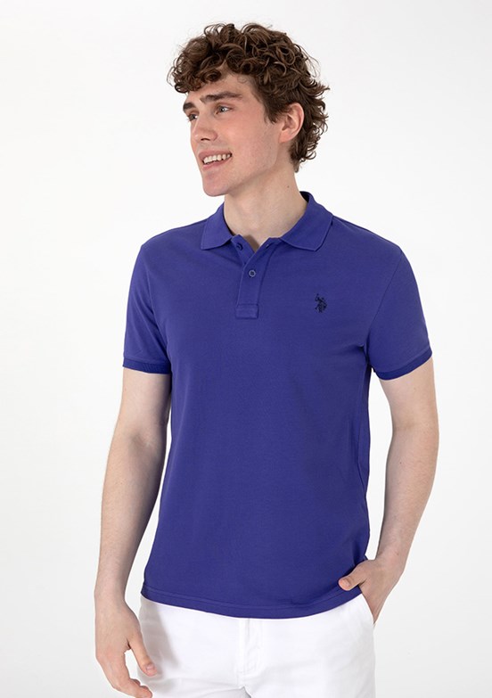 US POLO ASSN Mavi Erkek Basic T-Shirt