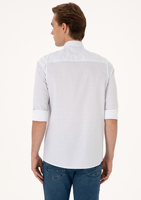 US POLO ASSN Mavi Erkek Uzun Kol Gömlek