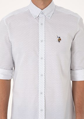 US POLO ASSN Mavi Erkek Uzun Kol Gömlek