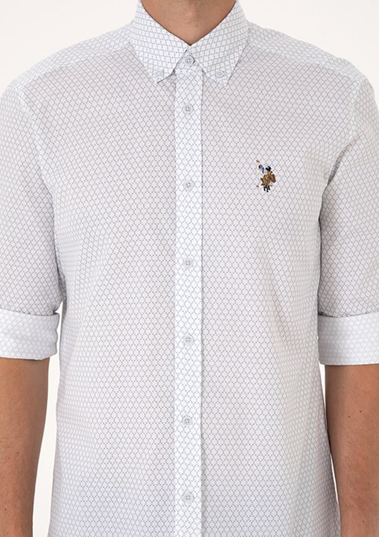 US POLO ASSN Mavi Erkek Uzun Kol Gömlek