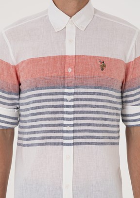 US POLO ASSN Kırmızı Erkek Uzun Kol Gömlek