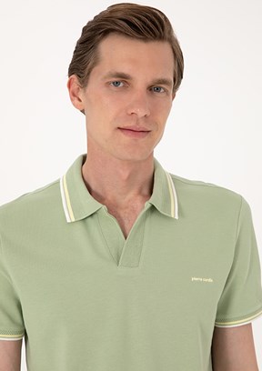 PİERRE CARDİN Yeşil Erkek Slim T-Shirt