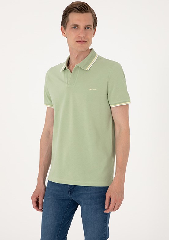 PİERRE CARDİN Yeşil Erkek Slim T-Shirt