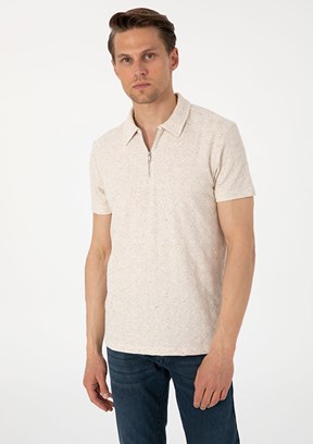 PİERRE CARDİN Bej Erkek Slim T-Shirt