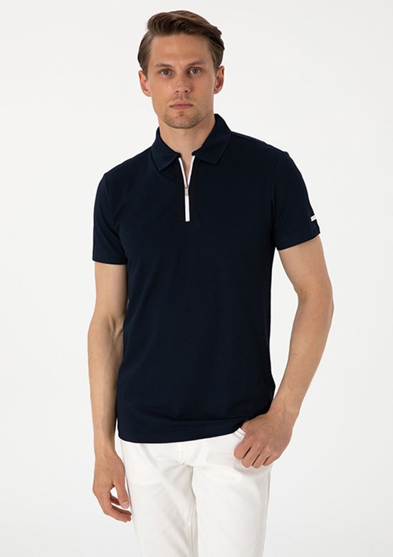 PİERRE CARDİN Lacivert Erkek Slim T-Shirt