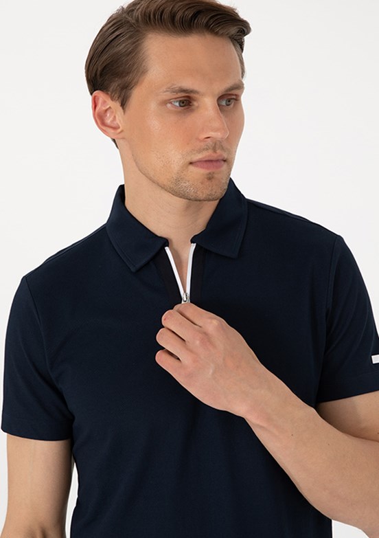 PİERRE CARDİN Lacivert Erkek Slim T-Shirt