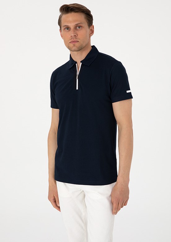 PİERRE CARDİN Lacivert Erkek Slim T-Shirt