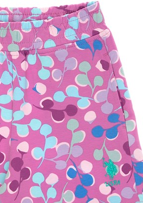 US POLO ASSN Pembe Kız Çocuk Bermuda Şort