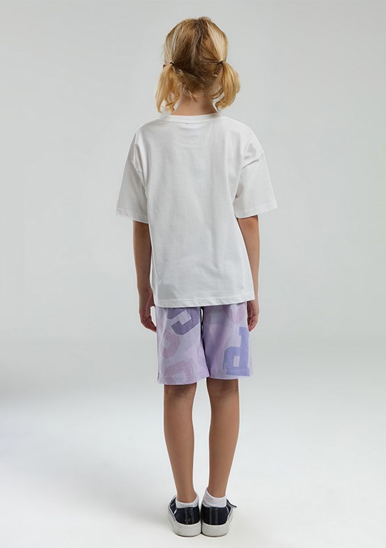 US POLO ASSN Beyaz Kız Çocuk Pijama Takımı