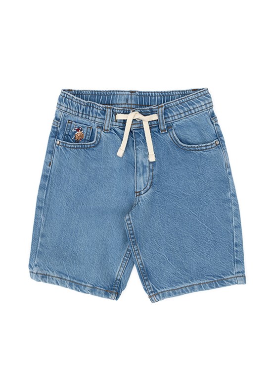 US POLO ASSN Mavi Erkek Çocuk Denim Şort