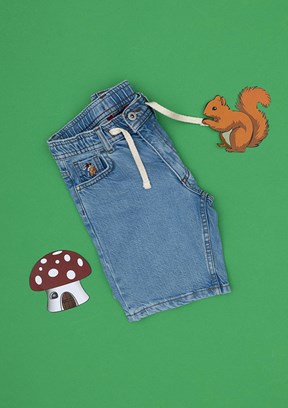 US POLO ASSN Mavi Erkek Çocuk Denim Şort