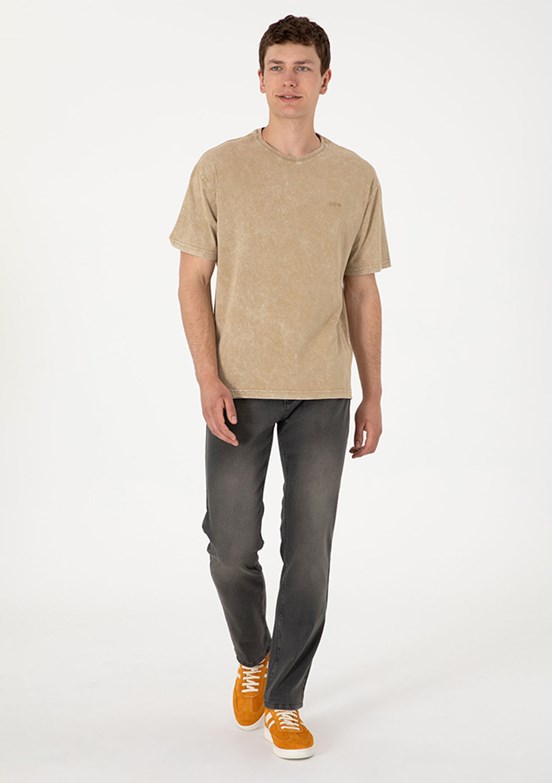 US POLO ASSN Yeşil Erkek Straight Jean Pantolon