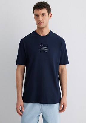 MAVİ Lacivert Erkek Baskılı T-Shirt