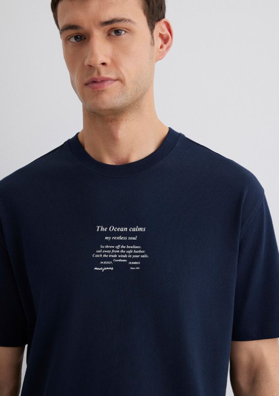 MAVİ Lacivert Erkek Baskılı T-Shirt