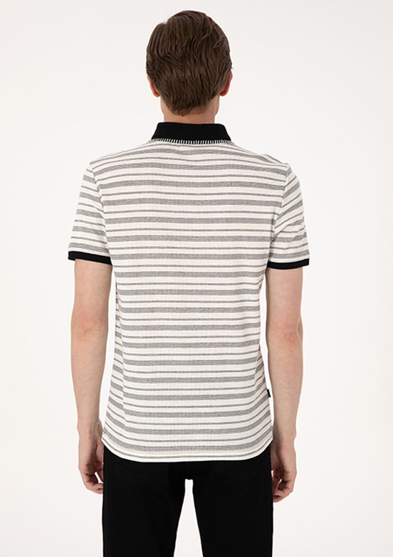 PİERRE CARDİN Bej Erkek Slim T-Shirt