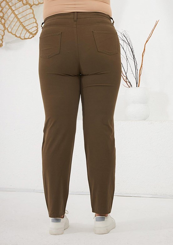 RMG - 1786 Kadın Yeşil Yüksek Bel Pantolon