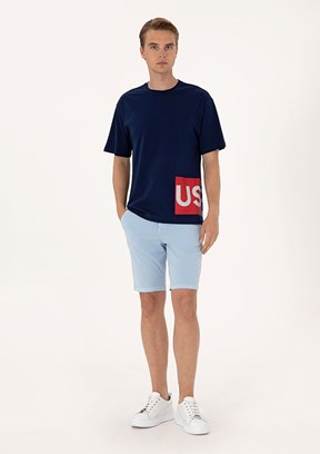 US POLO ASSN Mavi Erkek Kapri Şort