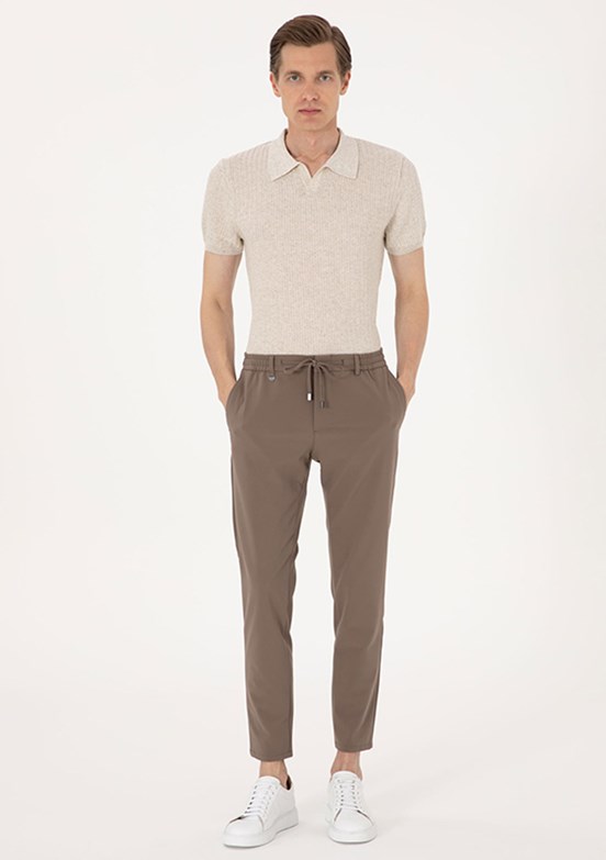 PİERRE CARDİN Bej Erkek Regular Pantolon