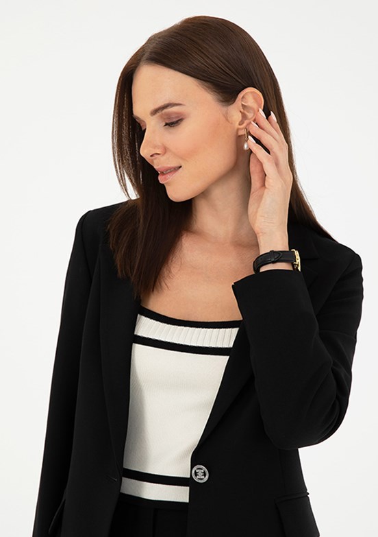 PIERRE CARDIN Siyah Kadın Slim Ceket