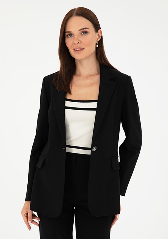 PIERRE CARDIN Siyah Kadın Slim Ceket