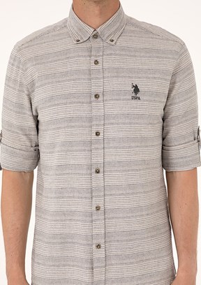 US POLO ASSN Lacivert Erkek Uzun Kol Gömlek