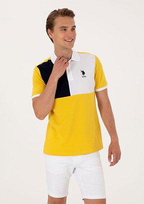 US POLO ASSN Sarı Erkek Regular T-Shirt