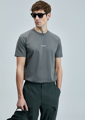 LUFİAN Yeşil Erkek Baskılı T-Shirt