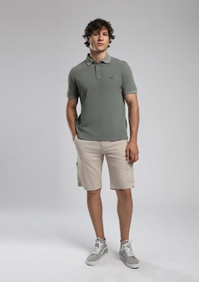 LEE COOPER Mules Haki Erkek Polo Yaka T-shirt