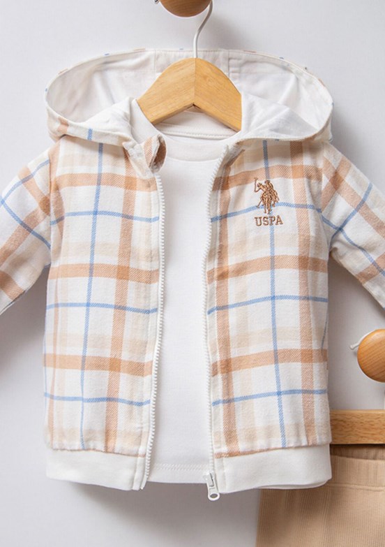 US POLO ASSN Beyaz Kız Bebek Eşofman Takımı