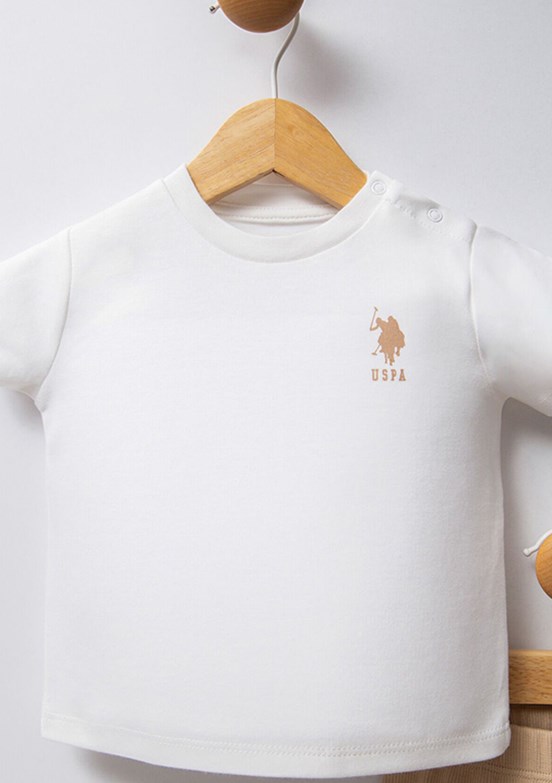 US POLO ASSN Beyaz Kız Bebek Eşofman Takımı