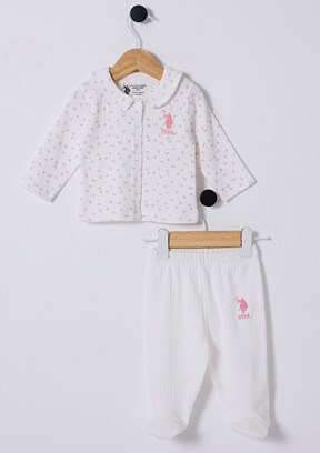 U.S.POLO ASSN. KIZ B, 6-9ay, BEYAZ-PEMBE