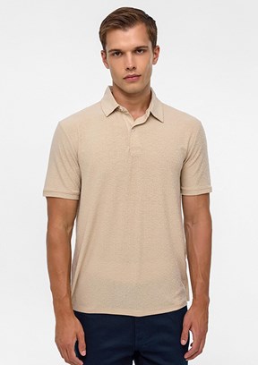 SÜVARİ Bej Erkek Polo Yaka T-Shirt