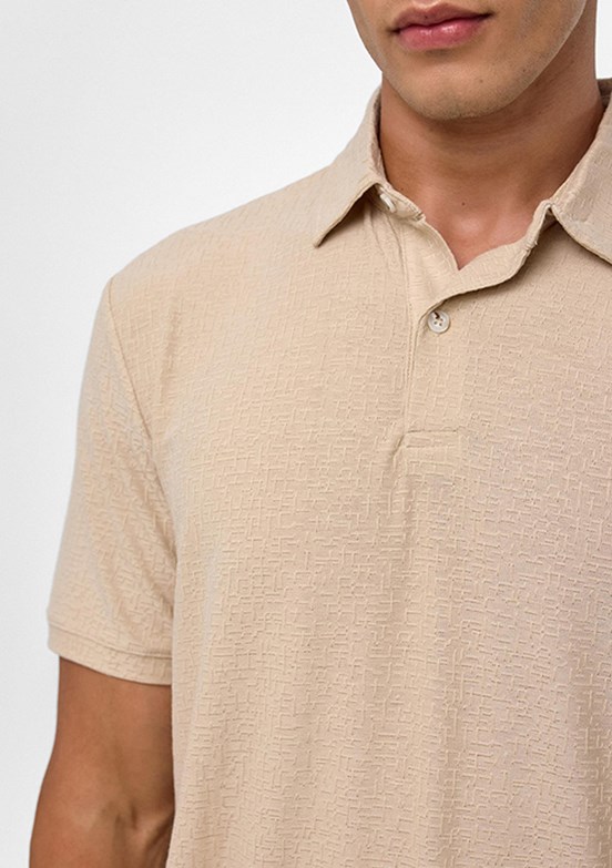 SÜVARİ Bej Erkek Polo Yaka T-Shirt