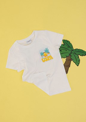 US POLO ASSN Beyaz Erkek Çocuk Regular T-Shirt