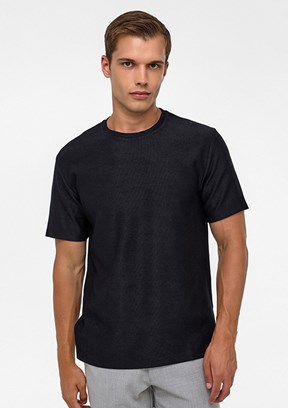 SÜVARİ Siyah Erkek O Yaka T-Shirt