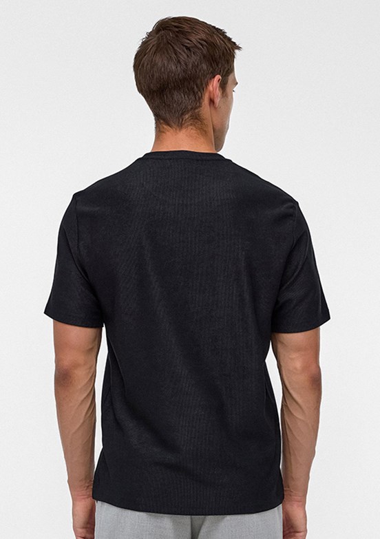 SÜVARİ Siyah Erkek O Yaka T-Shirt