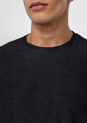 SÜVARİ Siyah Erkek O Yaka T-Shirt