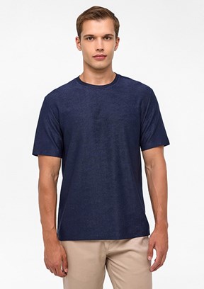 SÜVARİ Lacivert Erkek O Yaka T-Shirt