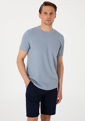 PİERRE CARDİN Mavi Erkek Slim Kazak