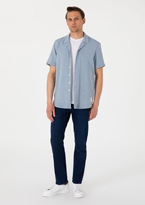 PİERRE CARDİN Lacivert Erkek Straight Jean Pantolon